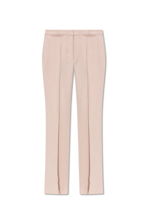 パンツ BOTTEGA VENETA Women Straight Pants 810492V4NE0 5081 PINK BOTTEGA VENETA Checked crepe straight-leg pants | NET-A-PORTER